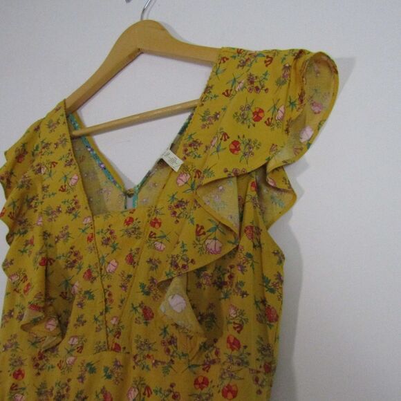 Matilda Jane Dress Medium Yellow Floral Fantasy Fancy Romantic Boho Cottage - Picture 6 of 14